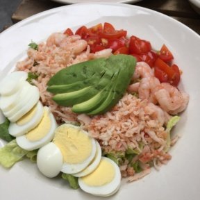 Gluten-free seafood Cobb salad from The Dubliner